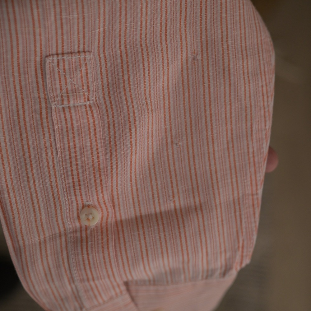 Tommy Bahama Mens XL $185. Linen Striped long sleeve **DAMAGE**-see note/pic - Picture 6 of 11